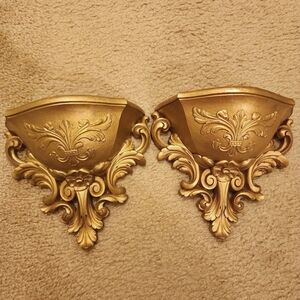 Homco wall pocket and shelf